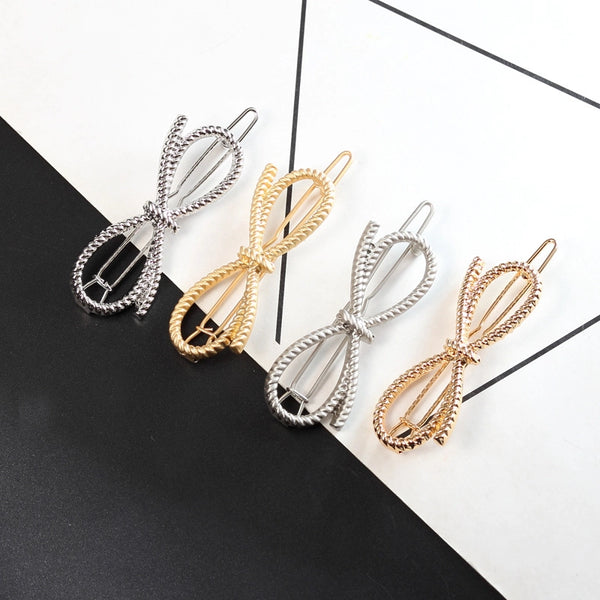 Women's Simple Style Bow Knot Alloy Plating Hair Clip