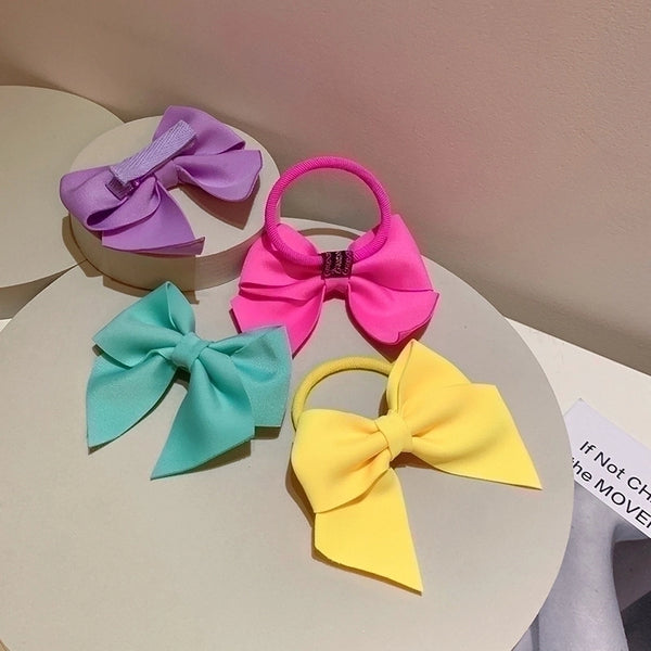 Women's Simple Style Bow Knot Cloth Handmade Hair Clip Hair Tie