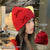 Women's Simple Style Bow Knot Eaveless Wool Cap