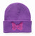 Women's Simple Style Butterfly Embroidery Crimping Wool Cap