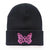 Women's Simple Style Butterfly Embroidery Crimping Wool Cap