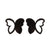 Women's Simple Style Butterfly Stainless Steel No Inlaid Ear Studs Plating Stainless Steel Earrings