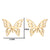 Women's Simple Style Butterfly Stainless Steel No Inlaid Ear Studs Plating Stainless Steel Earrings