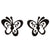 Women's Simple Style Butterfly Stainless Steel No Inlaid Ear Studs Plating Stainless Steel Earrings