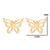 Women's Simple Style Butterfly Stainless Steel No Inlaid Ear Studs Plating Stainless Steel Earrings