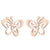 Women's Simple Style Butterfly Stainless Steel No Inlaid Ear Studs Plating Stainless Steel Earrings