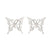 Women's Simple Style Butterfly Stainless Steel No Inlaid Ear Studs Plating Stainless Steel Earrings