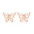 Women's Simple Style Butterfly Stainless Steel No Inlaid Ear Studs Plating Stainless Steel Earrings