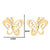 Women's Simple Style Butterfly Stainless Steel No Inlaid Ear Studs Plating Stainless Steel Earrings