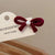 Women's Simple Style Classic Style Bow Knot Flocking Bowknot Hair Clip