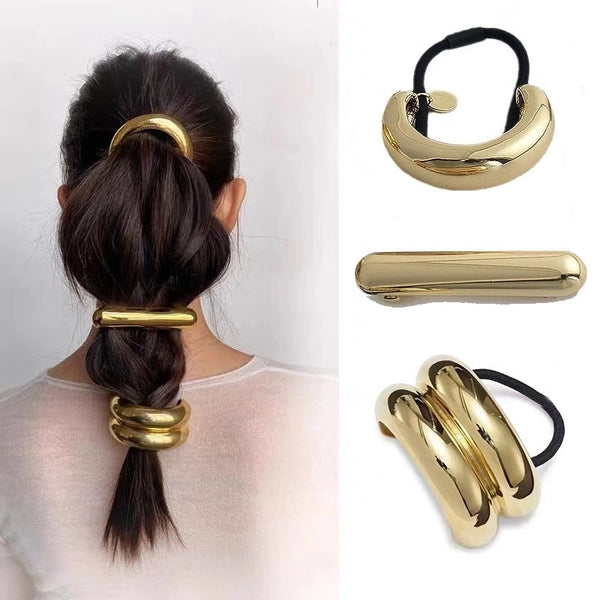 Women's Simple Style Classic Style Color Block Alloy Plating Hair Clip Hair Tie