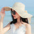 Women's Simple Style Classic Style Color Block Big Eaves Straw Hat