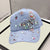 Women's Simple Style Classic Style Color Block Rhinestone Curved Eaves Baseball Cap