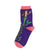 Women's Minimalist Classic Style Commute Color Block Cotton Printing Crew Socks A Pair