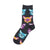 Women's Minimalist Classic Style Commute Color Block Cotton Printing Crew Socks A Pair