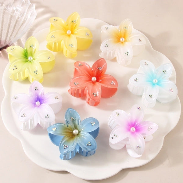 Women's Simple Style Classic Style Flower Plastic Resin Stoving Varnish Hair Claws