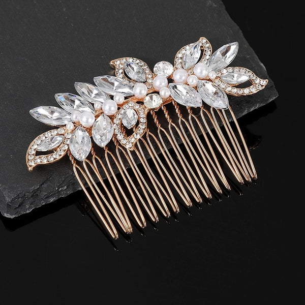 Women's Simple Style Classic Style Flower Zinc Alloy Inlay Hair Clip Hair Combs