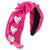 Women's Simple Style Classic Style Heart Shape Cloth Inlay Pearl Hair Band