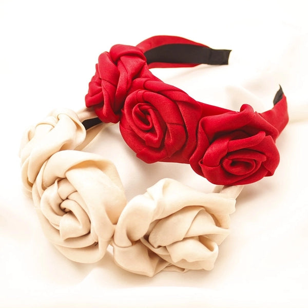 Women's Simple Style Classic Style Plaid Flower Cloth Hair Band