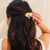 Women's Simple Style Classic Style Solid Color Alloy Plating Pleated Hair Clip