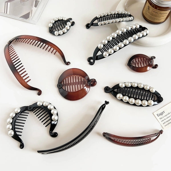 Women's Simple Style Classic Style Solid Color Arylic Hair Combs