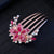 Women's Simple Style Color Block Alloy Inlay Zircon Hair Combs