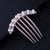 Women's Simple Style Color Block Alloy Inlay Zircon Hair Combs