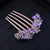 Women's Simple Style Color Block Alloy Inlay Zircon Hair Combs