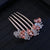 Women's Simple Style Color Block Alloy Inlay Zircon Hair Combs