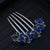 Women's Simple Style Color Block Alloy Inlay Zircon Hair Combs