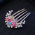 Women's Simple Style Color Block Alloy Inlay Zircon Hair Combs