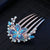 Women's Simple Style Color Block Alloy Inlay Zircon Hair Combs