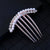 Women's Simple Style Color Block Alloy Inlay Zircon Hair Combs