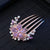 Women's Simple Style Color Block Alloy Inlay Zircon Hair Combs