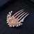 Women's Simple Style Color Block Alloy Inlay Zircon Hair Combs