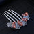 Women's Simple Style Color Block Alloy Inlay Zircon Hair Combs