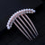 Women's Simple Style Color Block Alloy Inlay Zircon Hair Combs