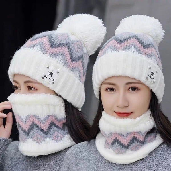 Women's Minimalist Color Block Eaveless Wool Cap