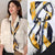 Women's Simple Style Color Block Polyester Printing Silk Scarf