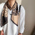 Women's Simple Style Color Block Polyester Printing Silk Scarf