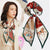 Women's Simple Style Color Block Polyester Printing Silk Scarf