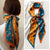 Women's Simple Style Color Block Polyester Printing Silk Scarf