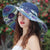 Women's Simple Style Color Block Printing Big Eaves Sun Hat