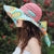 Women's Simple Style Color Block Printing Big Eaves Sun Hat