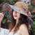 Women's Simple Style Color Block Printing Big Eaves Sun Hat