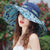 Women's Simple Style Color Block Printing Big Eaves Sun Hat