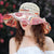 Women's Simple Style Color Block Printing Big Eaves Sun Hat