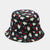 Women's Simple Style Color Block Printing Flat Eaves Bucket Hat