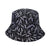 Women's Simple Style Color Block Printing Flat Eaves Bucket Hat