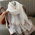 Women's Simple Style Color Block Satin Pearl Silk Scarf